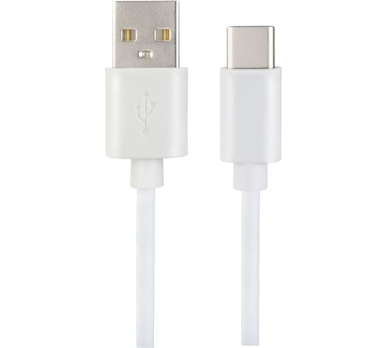 Изображение товара Кабель PERFEO USB2.0 A вилка - USB Type-C вилка белый длина 1 м. бокс U4704 30 013 255