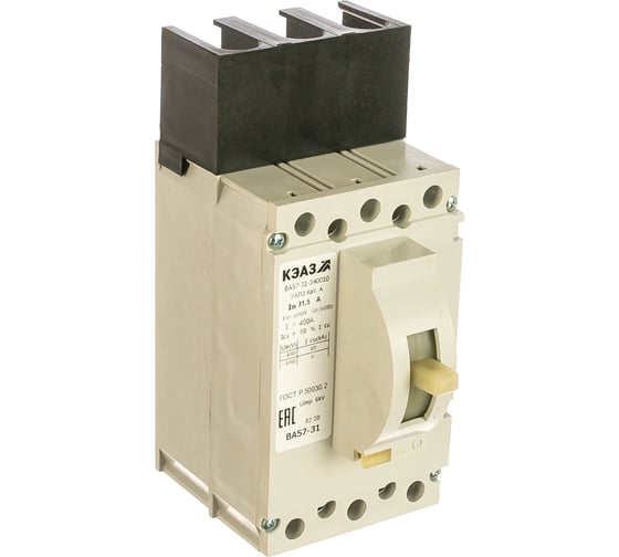 Изображение товара Автоматический выключатель КЭАЗ ВА57-31-340010-31,5А-400-690AC-УХЛ3-КЭАЗ 108433