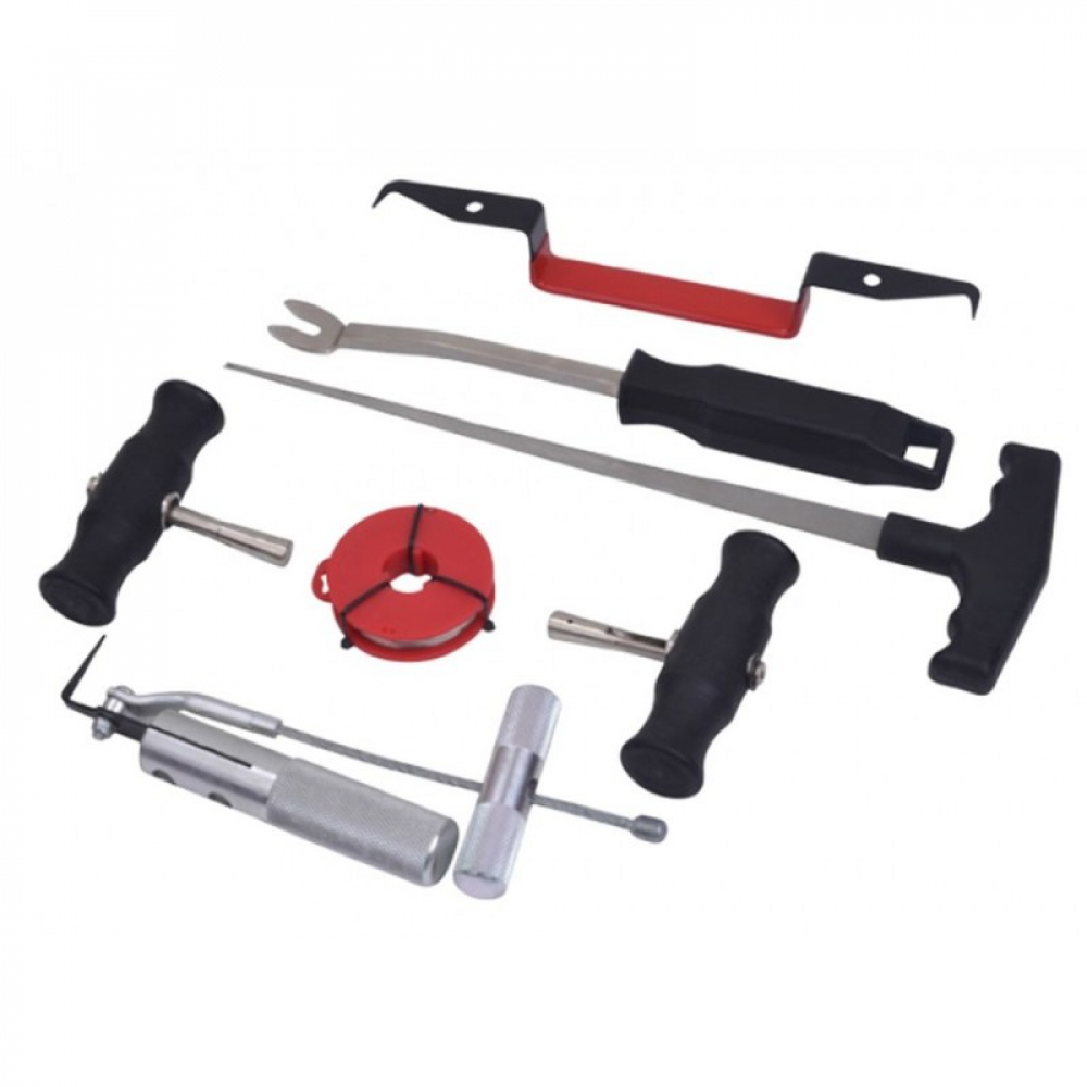 Набор инструментов для демонтажа автомобильных стекол Rockforce нож для демонтажа уплотнителей стекол jtc