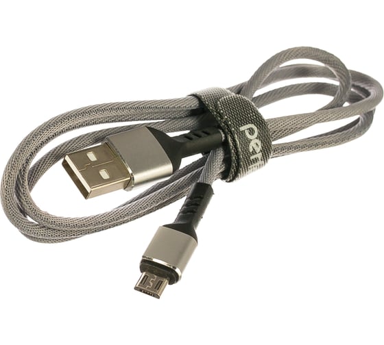 Изображение товара Кабель PERFEO USB2.0 A вилка - Micro USB вилка серый длина 1 м. бокс U4806 30 013 259
