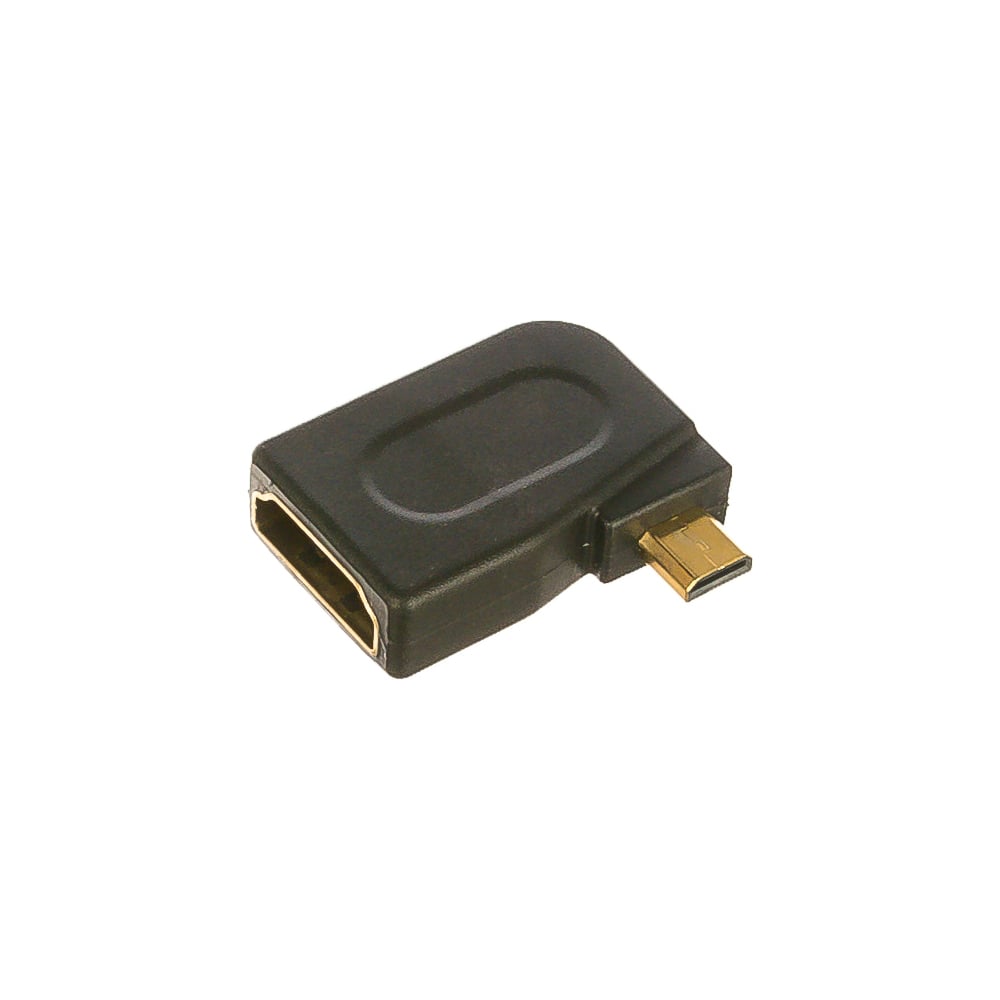 Угловой горизонтальный переходник PERFEO HDMI D micro HDMI вилка - HDMI A розетка A7010 30 005 752