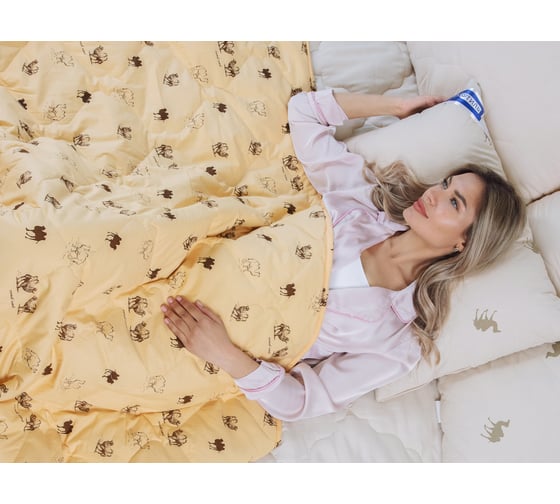 Изображение товара Одеяло ТЕКСТИЛЬ верблюжья шерсть, 140x205 см ОВШ-15