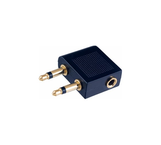 Изображение товара Переходник для авианаушников PERFEO 2xJack 3.5 мм вилка - Jack 3.5 мм розетка A7014 30 007 834