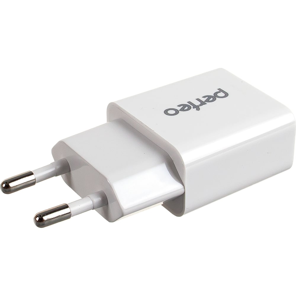 Сетевое зарядное устройство PERFEO с разъемом USB 2.1А белый CUBE 1 PF_A4128 30 011 210