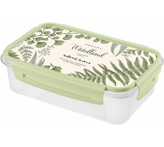 Изображение товара Контейнер для продуктов Phibo с декором, 0.75 л, зеленый 433154409