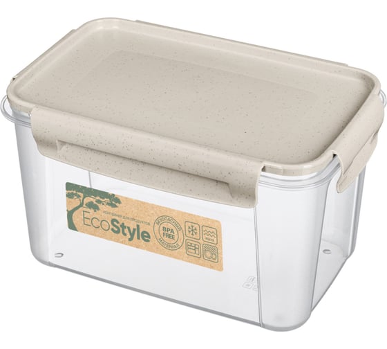 Изображение товара Контейнер для продуктов Phibo 1.5 л, бежевый флэк 433155335