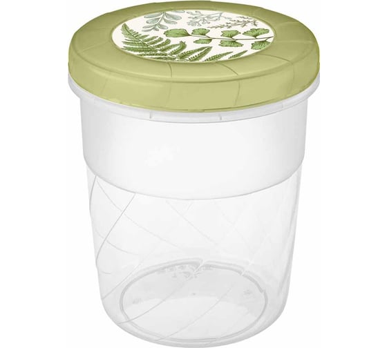 Изображение товара Банка Phibo с завинчивающейся крышкой, с декором, 1.2 л, зеленый 433155009