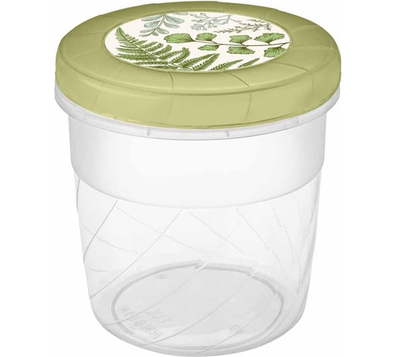 Изображение товара Банка Phibo с завинчивающейся крышкой, с декором, 1 л, зеленый 433154909
