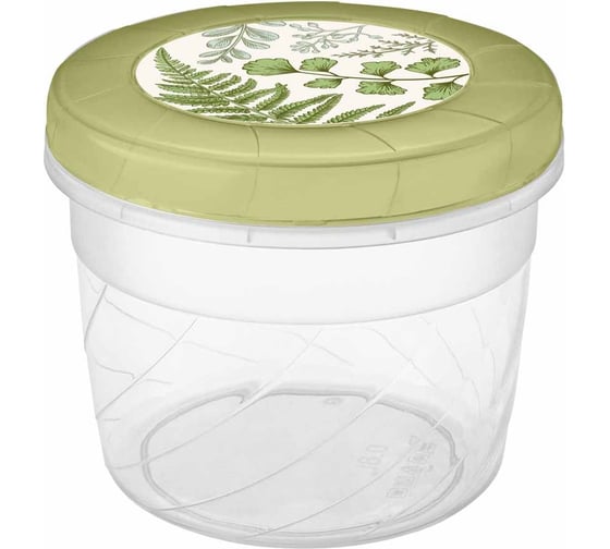 Изображение товара Банка Phibo с завинчивающейся крышкой, с декором, 0.8 л, зеленый 433154809