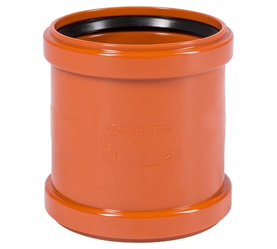 Изображение товара Двухраструбная муфта наружной канализации Ostendorf ПВХ, 125 мм 221510