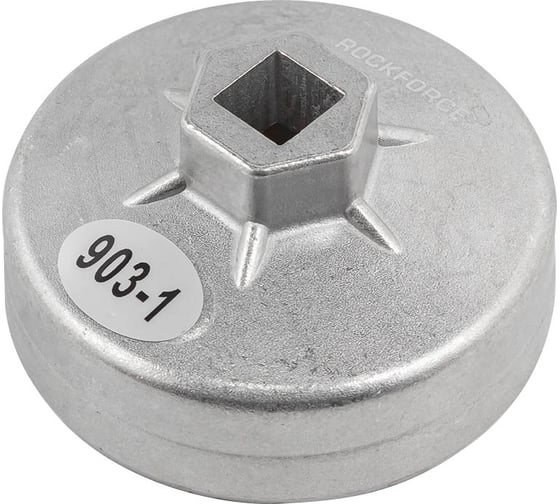 Изображение товара Съемник масляного фильтра ROCKFORCE крышка 75мм х 15гр RF-10687515(26734)
