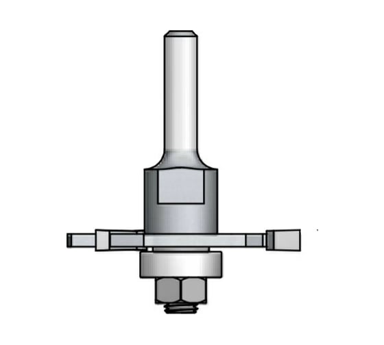 Изображение товара Фреза дисковая (47.6 мм, 55 мм, Z3, хвостовик 8 мм) WPW N302085