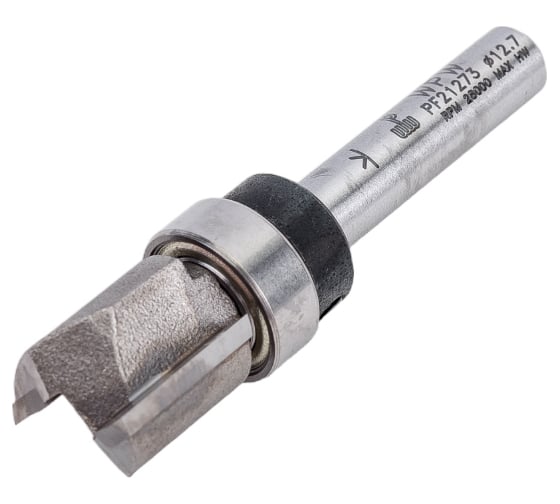 Изображение товара Фреза обгонная (12.7 мм, 50 мм, хвостовик 6 мм) с верхним подшипником WPW PF21273