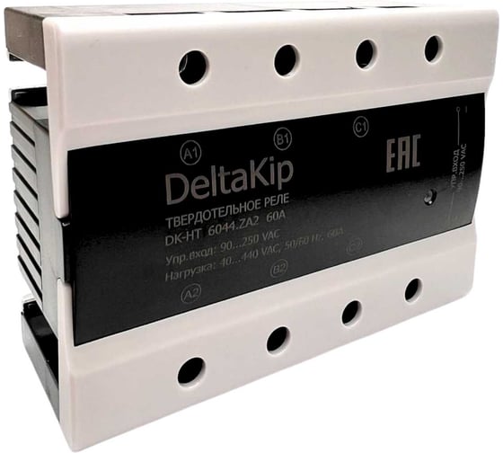 Изображение товара Трехфазное твердотельное реле для коммутации резистивной нагрузки DELTAKIP Delta-Kip DK3-6044.ZA2, 60A, 90...250VAC DK-F0000032