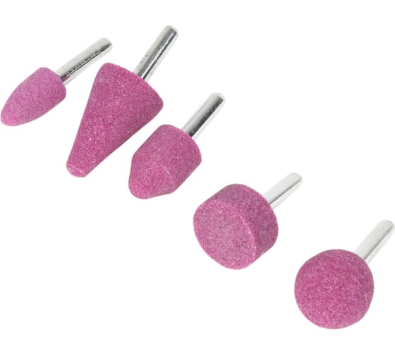 Изображение товара Набор шарошек абразивных (оксид алюминия) хв-к 6 мм, L 45-60 мм, 5 шт Pobedit 2160325