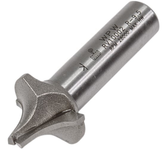 Изображение товара Фреза радиусная врезная (R 9.5 мм, 54 мм, хвостовик 12 мм) WPW RV10002