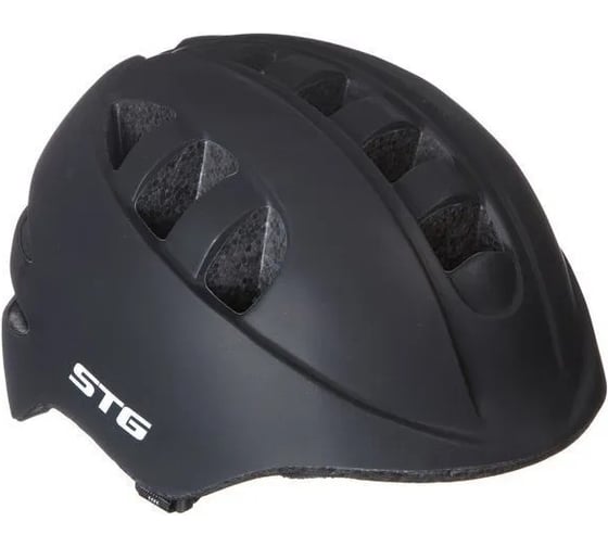 Изображение товара Шлем STG модель MA-2-B, р. M/52-56 cm, черный, с фиксированной застежкой, с фонариком в застежке Х98569