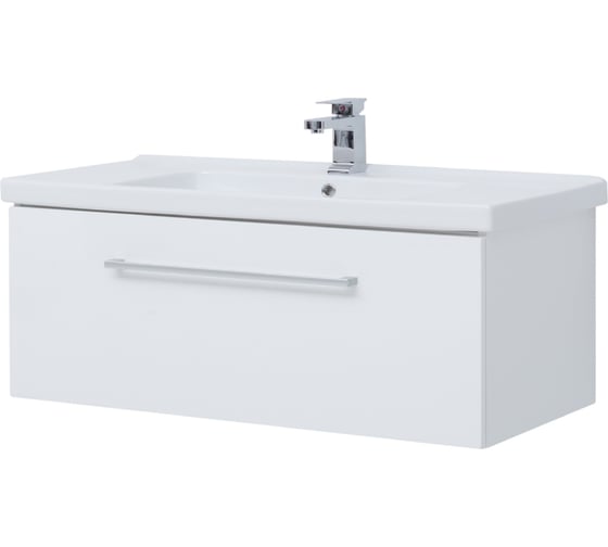 Изображение товара Подвесная тумба Dreja Rus BIG INN 100 под умывальник Гармония 100, белый глянец 77.0205W