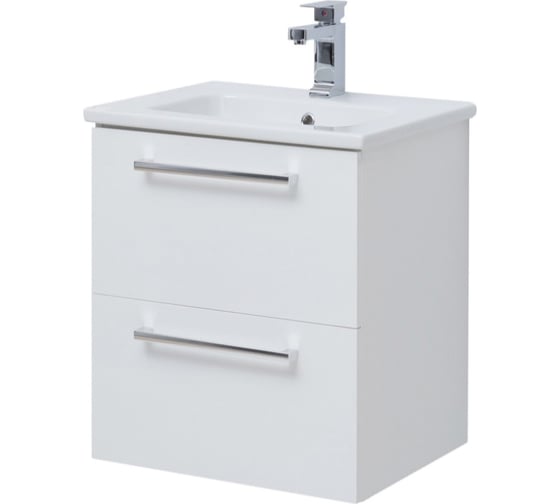 Изображение товара Подвесная тумба Dreja Rus GIO 60 под умывальник Эйфория-60, белый глянец 77.0101W