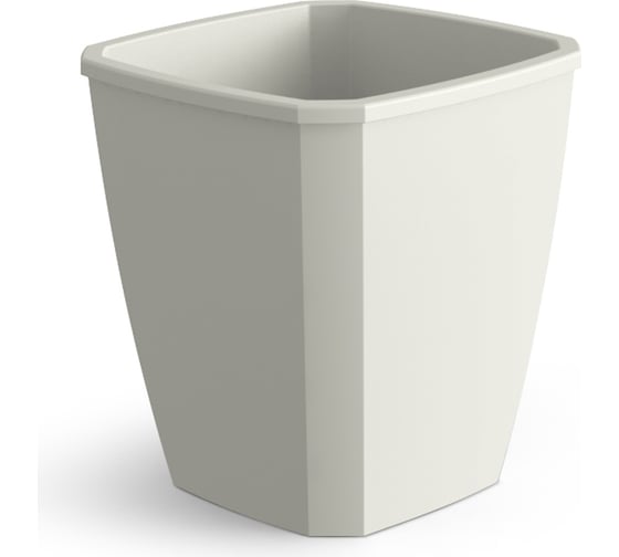 Изображение товара Квадратное кашпо Martika Лаунж с дренажной вставкой, 4 л, светло-серое, С372СЕР