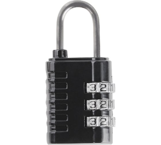 Изображение товара Навесной кодовый замок Smartbuy 3 цифры, шифр 0-0-0, вертикальный SBT-LK-BAG3V