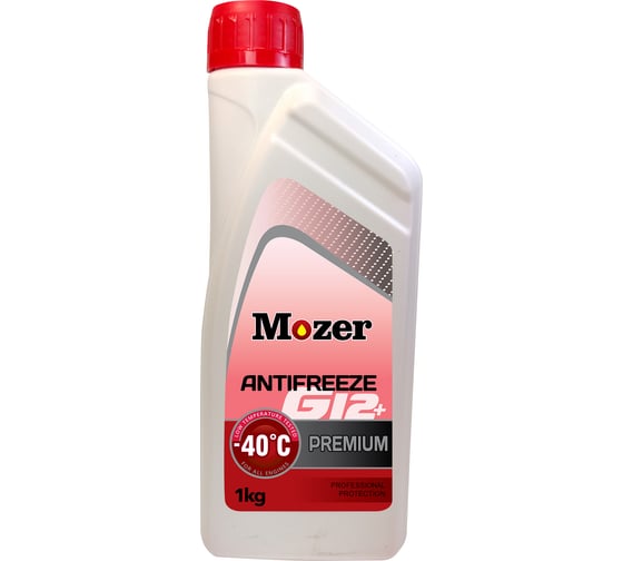 Изображение товара Антифриз Mozer G12+ PREMIUM красный, канистра 1 кг 4606444