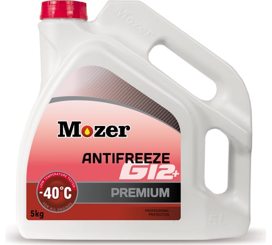 Изображение товара Антифриз Mozer G12+ PREMIUM красный, канистра 5 кг 4606451