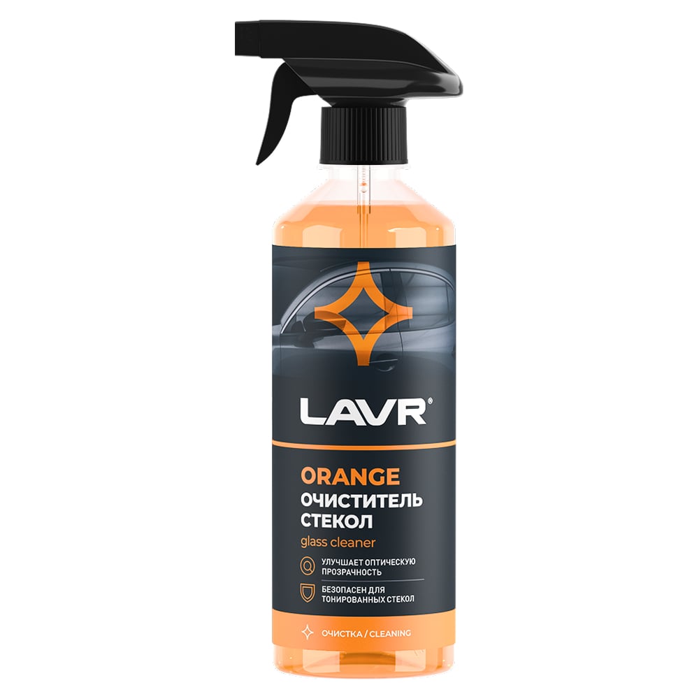 Изображение товара Универсальный очиститель стекол Lavr Orange 500 мл с триггером