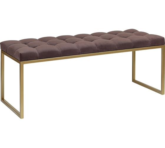 Изображение товара Банкетка GreenWeen ALBA золотая, Kashtan, каретная стежка, 1100x400x450 GW-ALBA-KS-110G-K