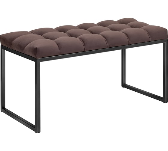 Изображение товара Банкетка GreenWeen ALBA MINI черная, Kashtan, каретная стежка, 850x400x450 GW-ALBAMINI-KS-850B-K