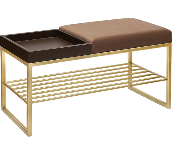 Изображение товара Банкетка GreenWeen RUBY BOX золотая, Mocco, BrownBox, 850x400x450 GW-RUBYBOX-MBROWN-850G