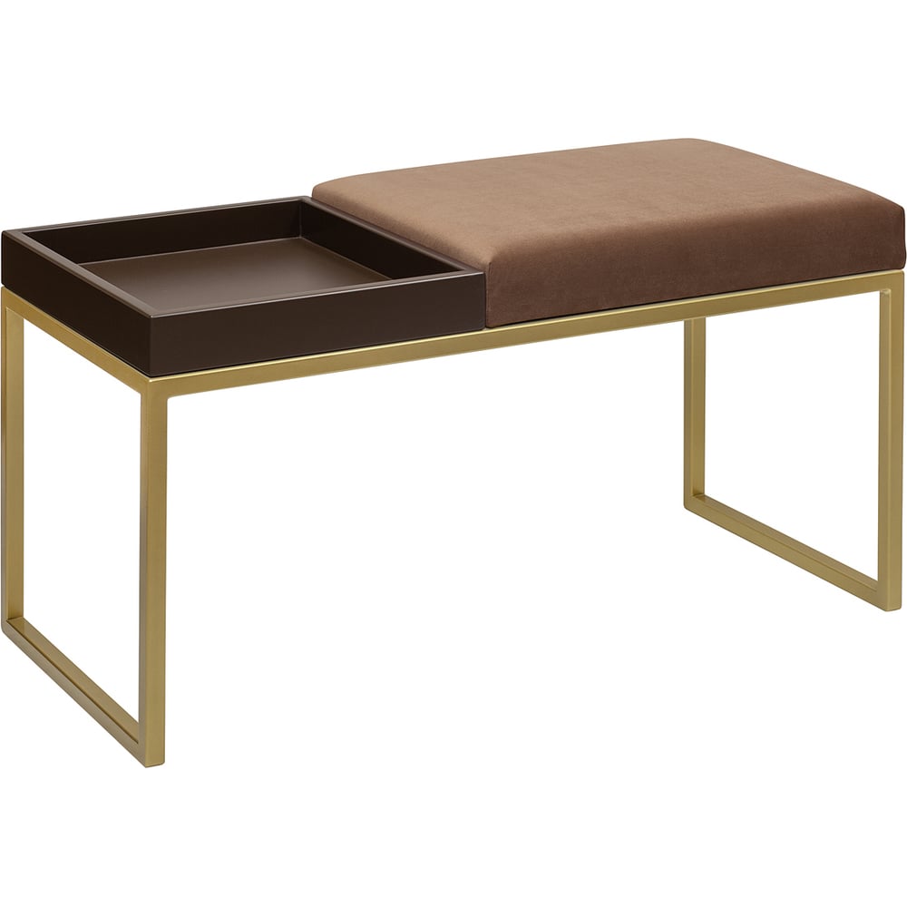Банкетка GreenWeen ALBA BOX золотая, Mocco, BrownBox, 850x400x450 GW-ALBABOX-MOCBROWN-850G