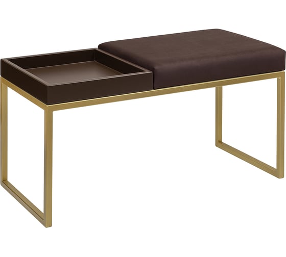 Изображение товара Банкетка GreenWeen ALBA BOX золотая, Kashtan, BrownBox, 850x400x450 GW-ALBABOX-KASHBROWN-850G