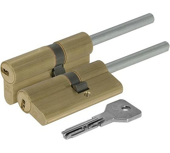 Изображение товара Цилиндровый механизм под вертушку CISA дл. шток ASIX OE307-07.00 60 мм/25+10+25, ЛАТУНЬ 23907