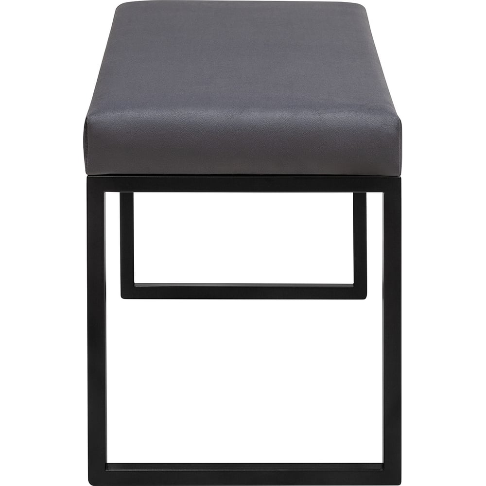 Изображение товара Банкетка GreenWeen ALBA SMART черная Light Blue современная с велюром