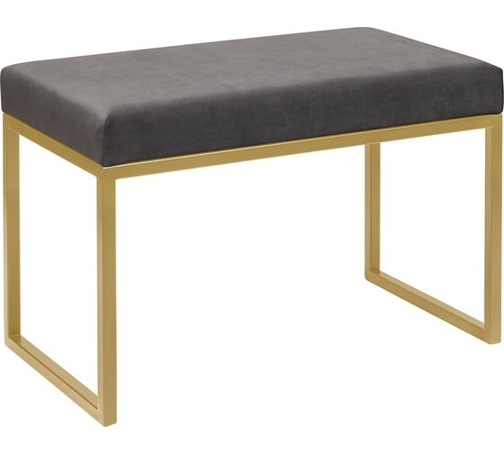 Изображение товара Банкетка GreenWeen ALBA SMART золотая, Mouse Grey, 650x350x450 GW-ALBASMART-MG-650G