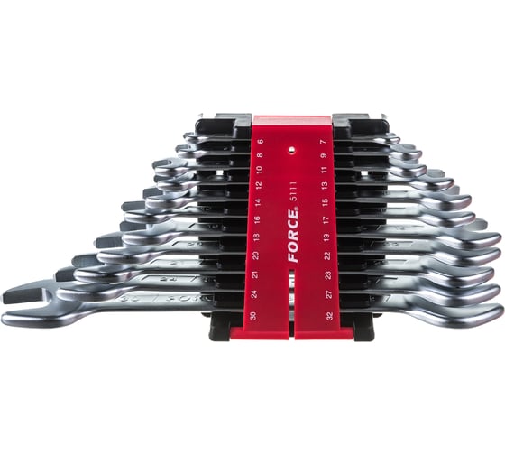 Изображение товара Набор рожковых ключей 6х7-30х32 11 предметов FORCE 5111