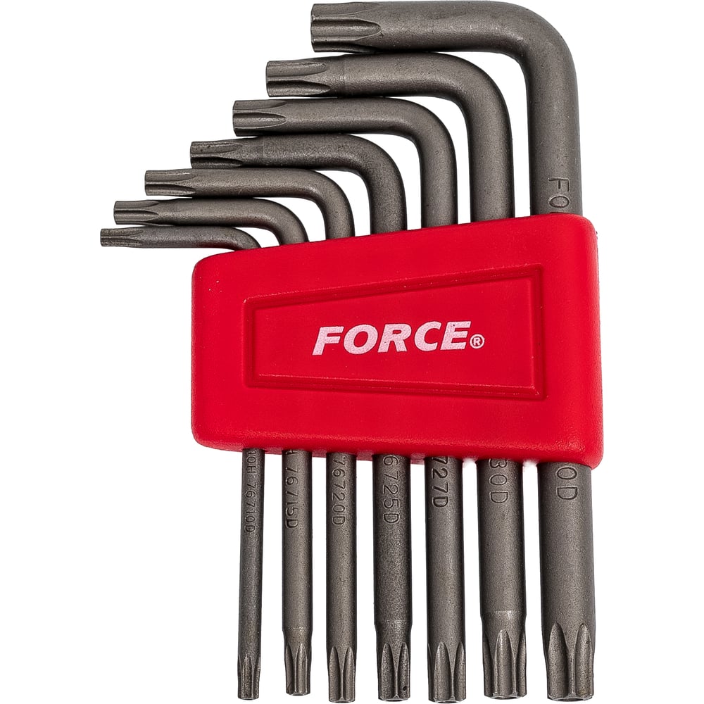 Изображение товара Набор Г-образных ключей Torx с отверстием FORCE 5071T T10-T40 7шт