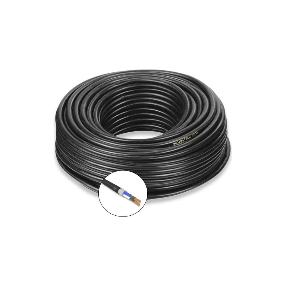 Силовой кабель ПРОВОДНИК, цвет черный OZ219965L10 ВВГнгA-FRLS 2x6 мм2, 10м - фото 1