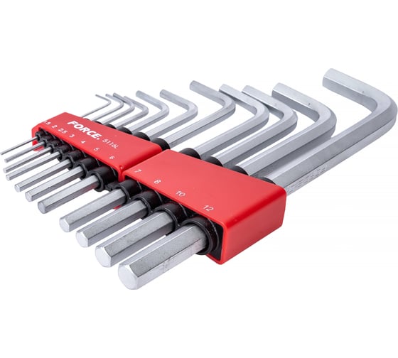 Изображение товара Набор средних Г-образных шестигранников 1,5-12 мм, 11 предметов FORCE 5116L