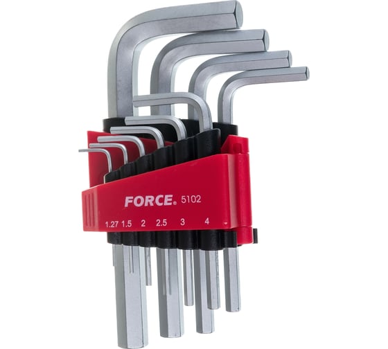 Изображение товара Набор Г-образных шестигранников 10 предметов FORCE 5102