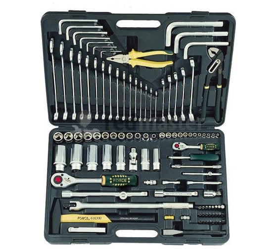 Изображение товара Набор инструмента с 12-ти гранными головками 107 предметов FORCE 41071-9