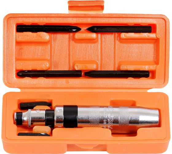 Изображение товара Ударная отвертка АвтоDело Professional 6 насадок S2 пластиковый футляр 40016 13329