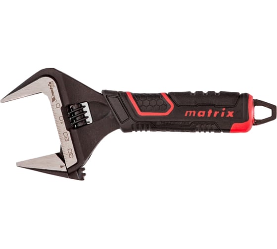 Изображение товара Разводной ключ MATRIX PRO тонкие губки фосфатированный 2-х компонентная рукоятка 150 мм 15576