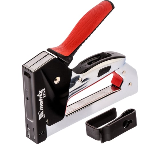 Изображение товара Мебельный стальной степлер MATRIX PRO тип 53 6-14 мм тип 300 14 мм тип 500 14 мм 40918