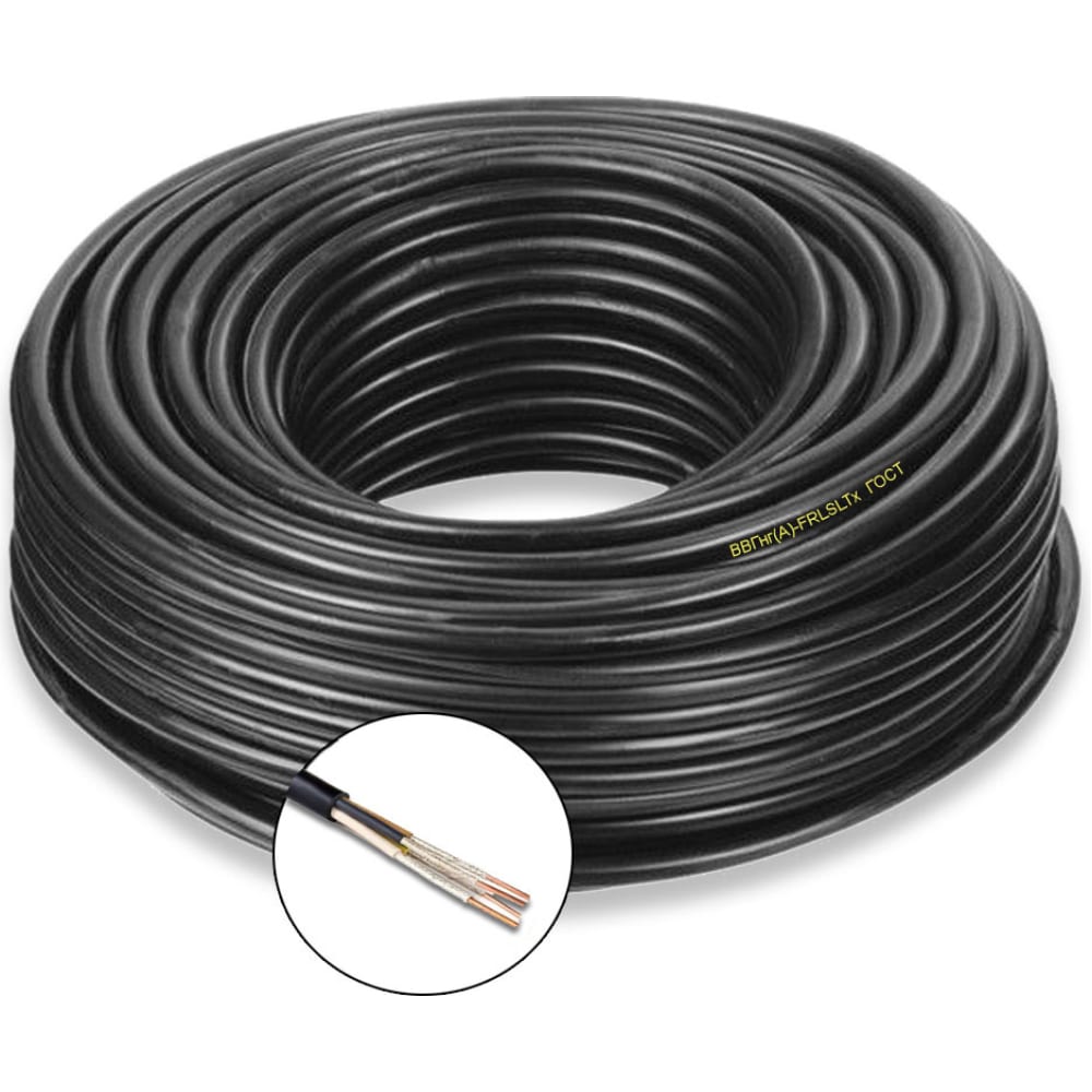 Силовой кабель ПРОВОДНИК, цвет черный OZ233780L1 ВВГнгA-FRLSLTx 4x6 мм2, 1м - фото 1