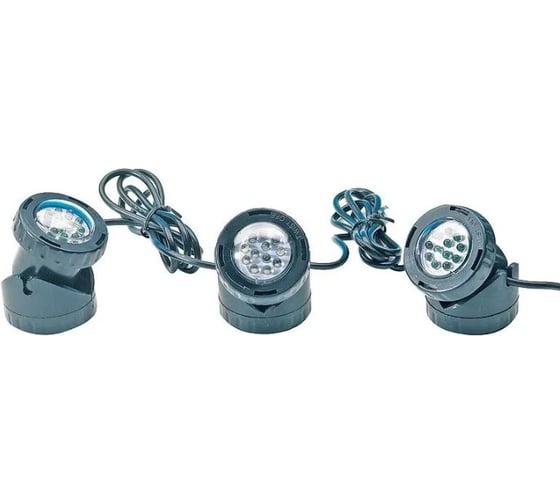 Изображение товара Светодиодный прожектор Heissner из 3шт для пруда и сада U130-T