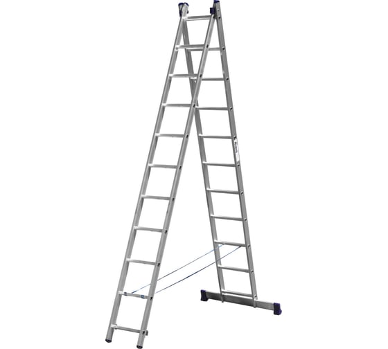Изображение товара Универсальная двухсекционная лестница СИБИН 11 ступеней 38823-11