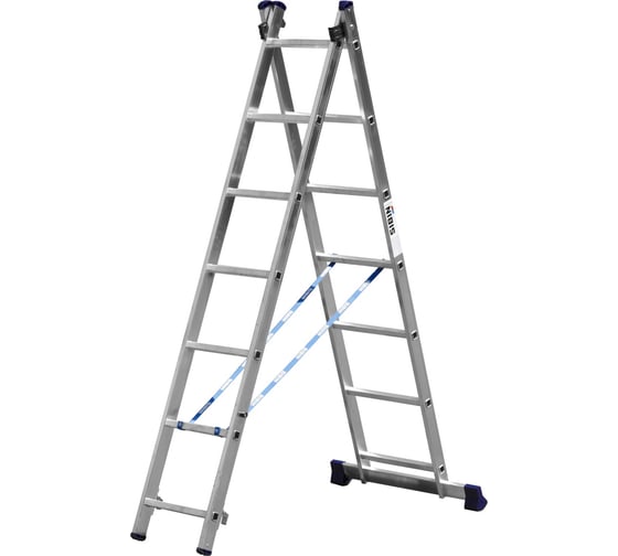 Изображение товара Универсальная двухсекционная лестница СИБИН 7 ступеней 38823-07