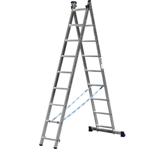 Изображение товара Универсальная двухсекционная лестница СИБИН 9 ступеней 38823-09